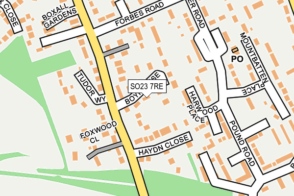 SO23 7RE map - OS OpenMap – Local (Ordnance Survey)