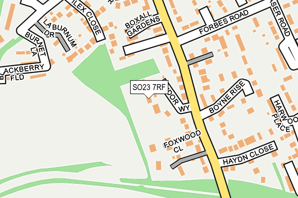 SO23 7RF map - OS OpenMap – Local (Ordnance Survey)