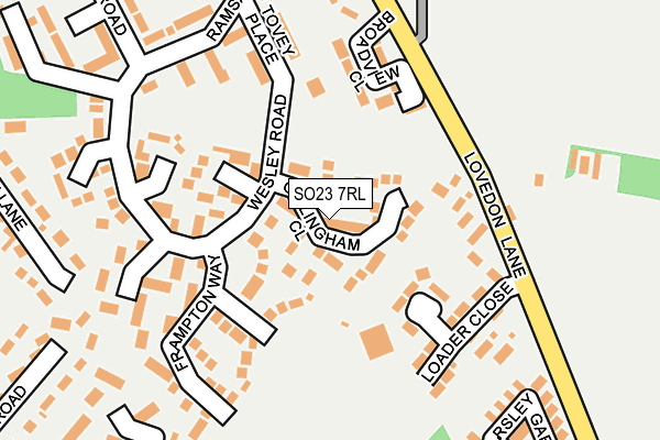 SO23 7RL map - OS OpenMap – Local (Ordnance Survey)