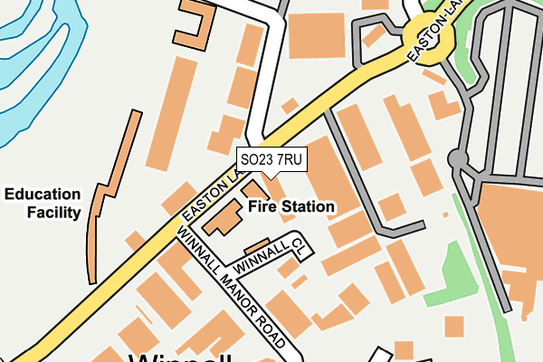 SO23 7RU map - OS OpenMap – Local (Ordnance Survey)