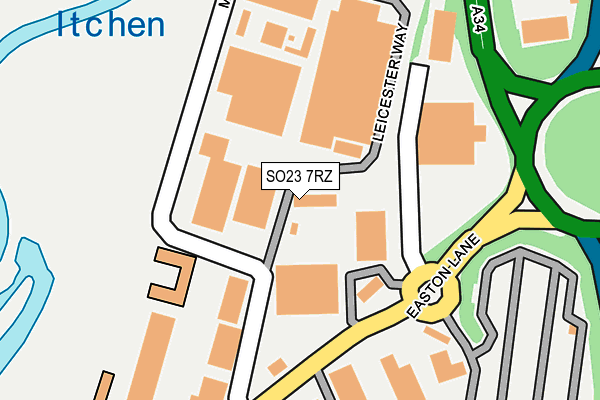 SO23 7RZ map - OS OpenMap – Local (Ordnance Survey)