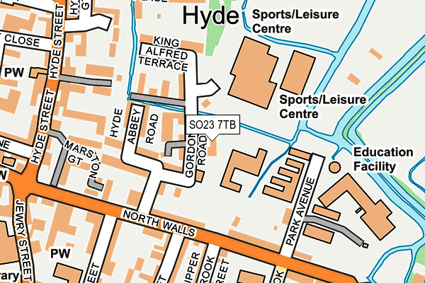 SO23 7TB map - OS OpenMap – Local (Ordnance Survey)