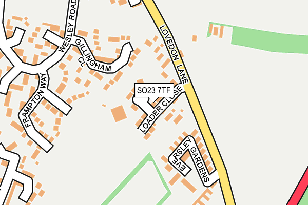 SO23 7TF map - OS OpenMap – Local (Ordnance Survey)