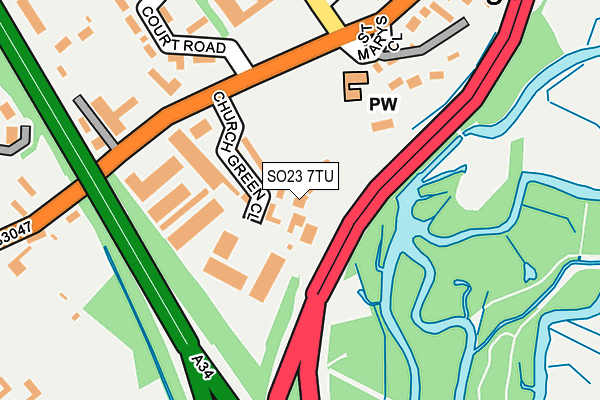 SO23 7TU map - OS OpenMap – Local (Ordnance Survey)