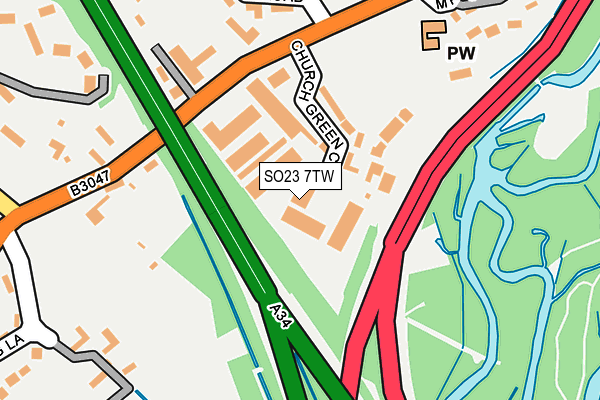 SO23 7TW map - OS OpenMap – Local (Ordnance Survey)