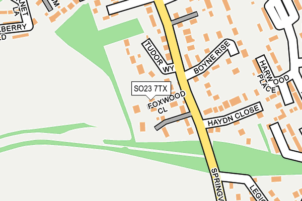 SO23 7TX map - OS OpenMap – Local (Ordnance Survey)