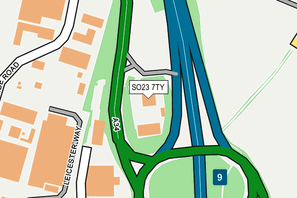 SO23 7TY map - OS OpenMap – Local (Ordnance Survey)