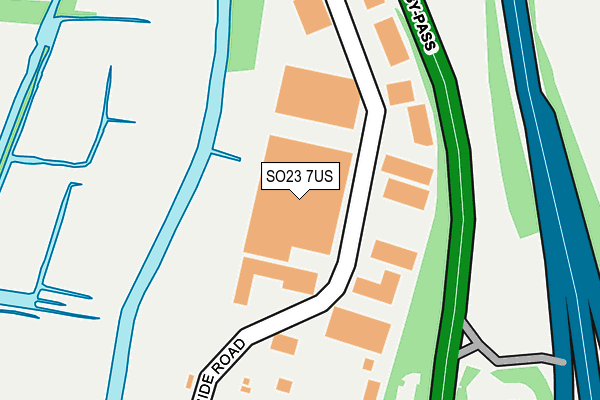 SO23 7US map - OS OpenMap – Local (Ordnance Survey)