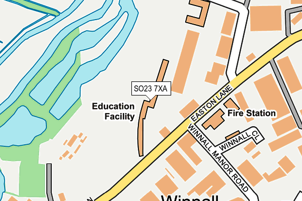 SO23 7XA map - OS OpenMap – Local (Ordnance Survey)