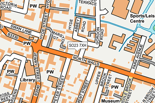 SO23 7XH map - OS OpenMap – Local (Ordnance Survey)