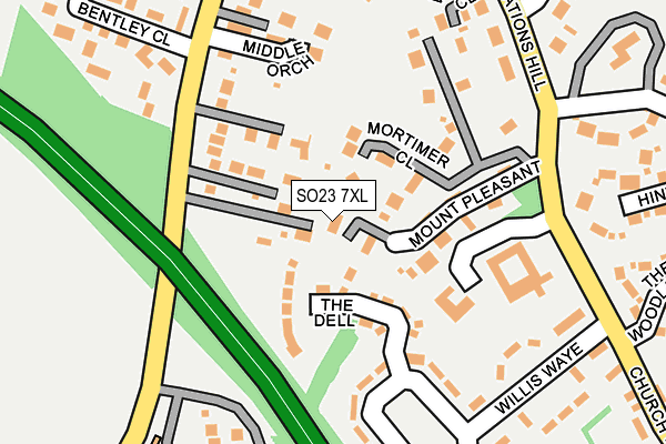 SO23 7XL map - OS OpenMap – Local (Ordnance Survey)