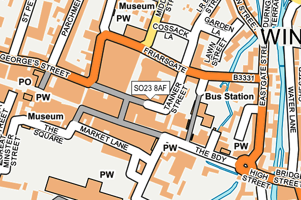 SO23 8AF map - OS OpenMap – Local (Ordnance Survey)