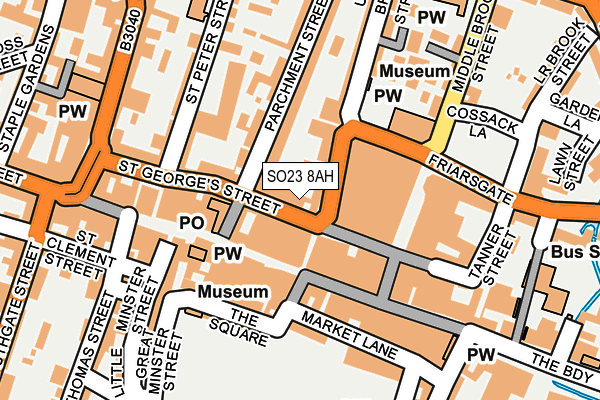 SO23 8AH map - OS OpenMap – Local (Ordnance Survey)