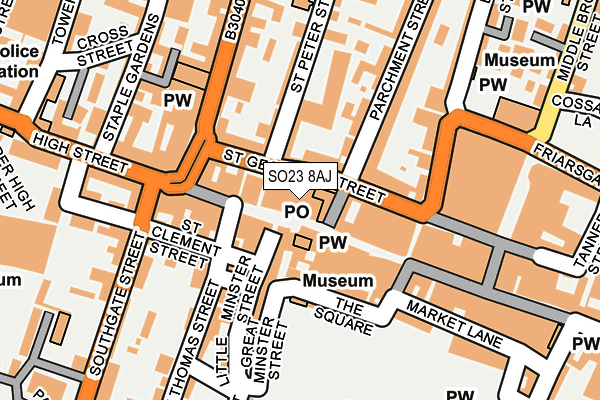 SO23 8AJ map - OS OpenMap – Local (Ordnance Survey)