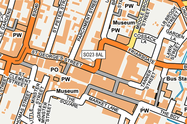 SO23 8AL map - OS OpenMap – Local (Ordnance Survey)
