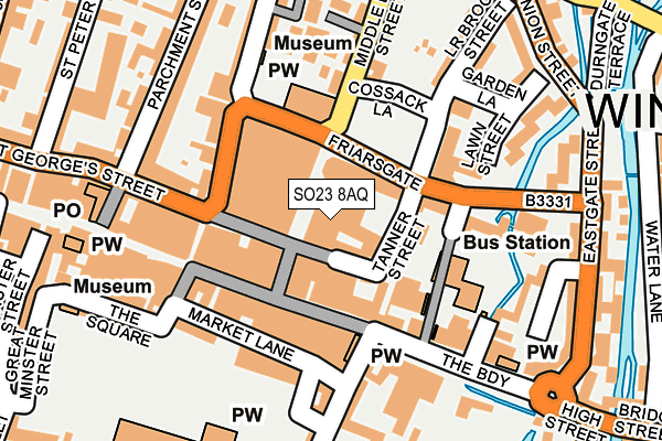 SO23 8AQ map - OS OpenMap – Local (Ordnance Survey)