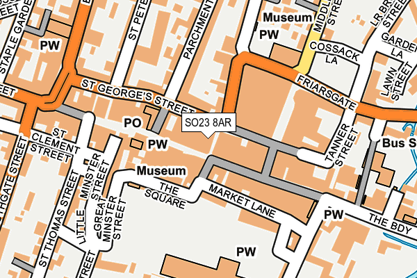 SO23 8AR map - OS OpenMap – Local (Ordnance Survey)