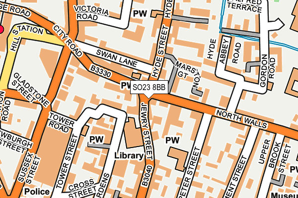 SO23 8BB map - OS OpenMap – Local (Ordnance Survey)