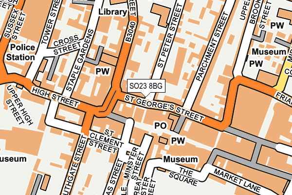 SO23 8BG map - OS OpenMap – Local (Ordnance Survey)