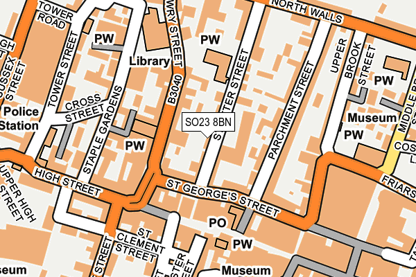 SO23 8BN map - OS OpenMap – Local (Ordnance Survey)