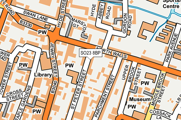 SO23 8BP map - OS OpenMap – Local (Ordnance Survey)