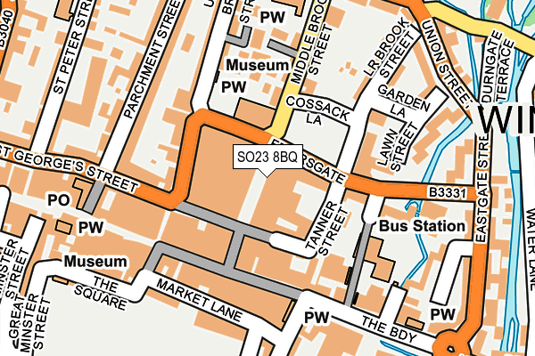 SO23 8BQ map - OS OpenMap – Local (Ordnance Survey)