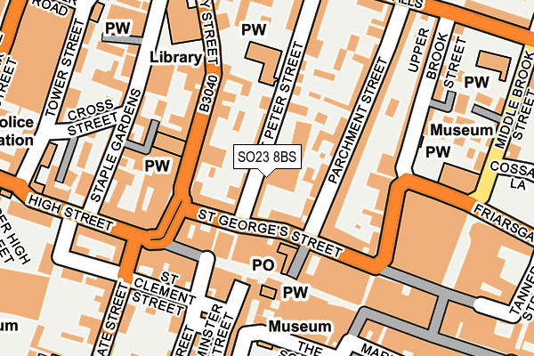 SO23 8BS map - OS OpenMap – Local (Ordnance Survey)