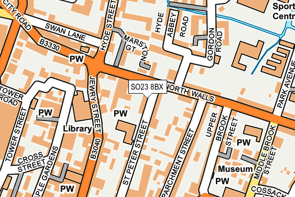 SO23 8BX map - OS OpenMap – Local (Ordnance Survey)