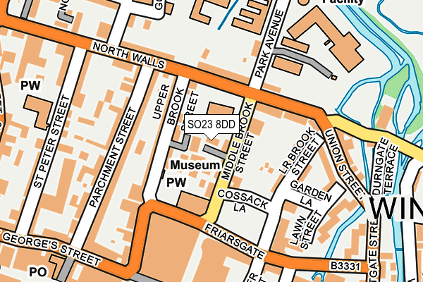 SO23 8DD map - OS OpenMap – Local (Ordnance Survey)