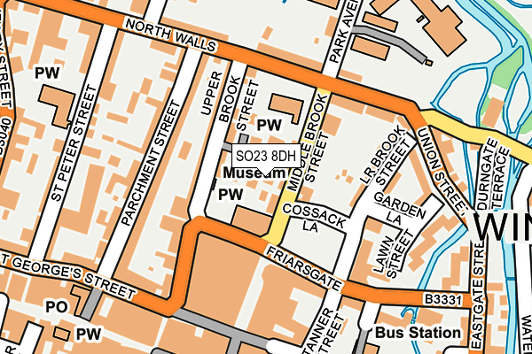 SO23 8DH map - OS OpenMap – Local (Ordnance Survey)