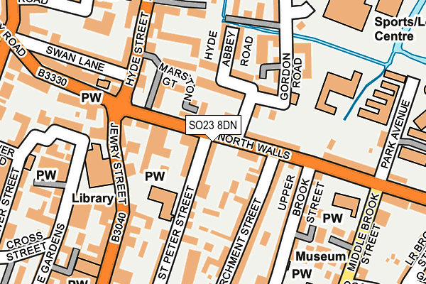 SO23 8DN map - OS OpenMap – Local (Ordnance Survey)