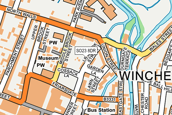 SO23 8DR map - OS OpenMap – Local (Ordnance Survey)