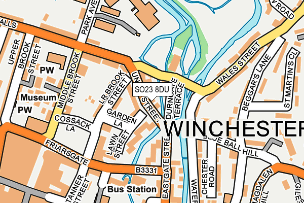 SO23 8DU map - OS OpenMap – Local (Ordnance Survey)