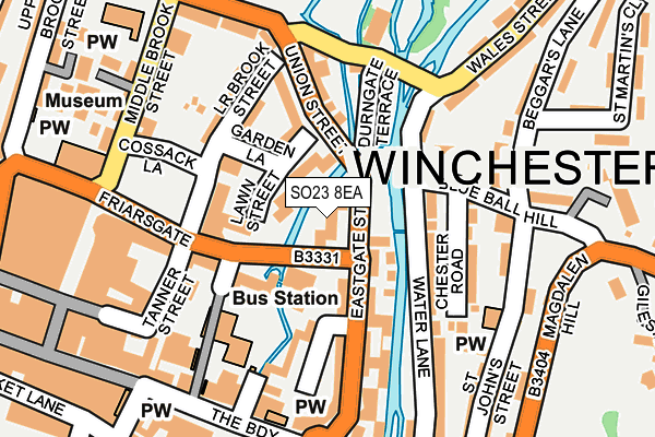 SO23 8EA map - OS OpenMap – Local (Ordnance Survey)