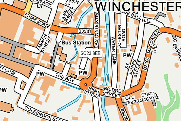 SO23 8EB map - OS OpenMap – Local (Ordnance Survey)