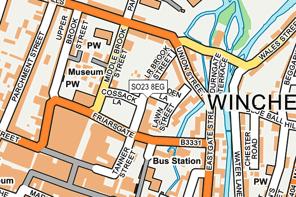 SO23 8EG map - OS OpenMap – Local (Ordnance Survey)