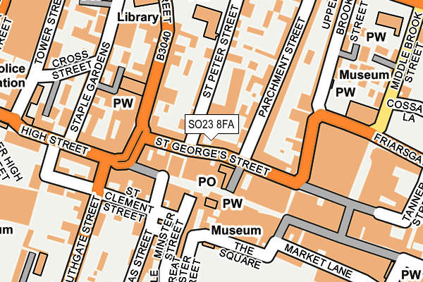 SO23 8FA map - OS OpenMap – Local (Ordnance Survey)