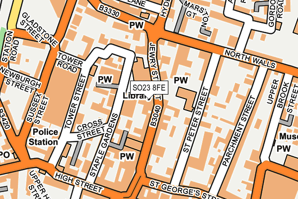 SO23 8FE map - OS OpenMap – Local (Ordnance Survey)