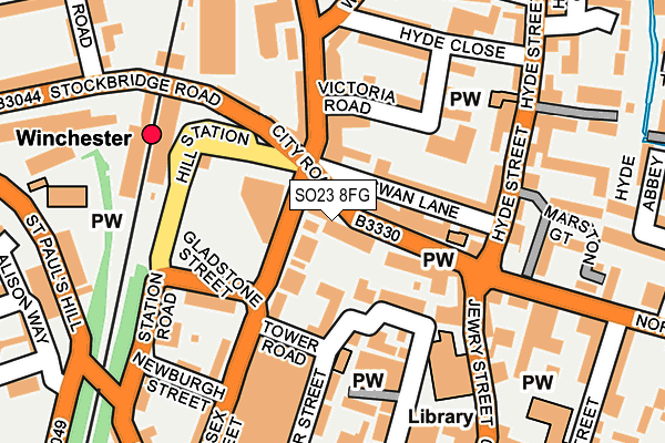 SO23 8FG map - OS OpenMap – Local (Ordnance Survey)