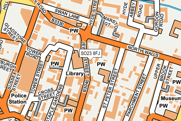 SO23 8FJ map - OS OpenMap – Local (Ordnance Survey)