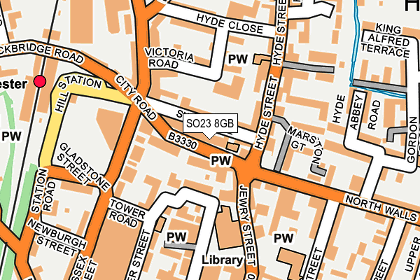 SO23 8GB map - OS OpenMap – Local (Ordnance Survey)