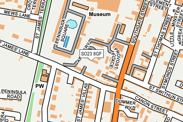 SO23 8GF map - OS OpenMap – Local (Ordnance Survey)