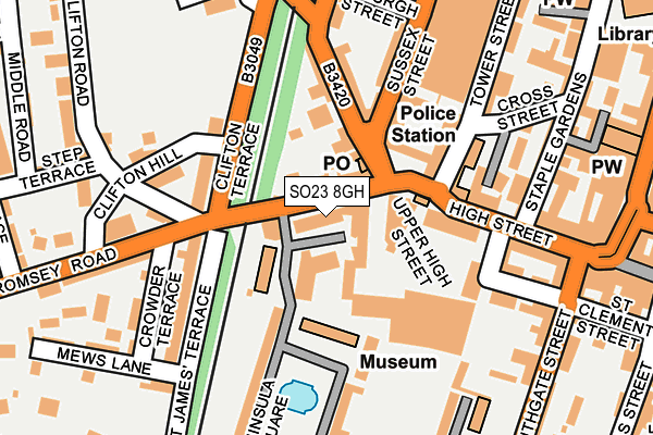 SO23 8GH map - OS OpenMap – Local (Ordnance Survey)