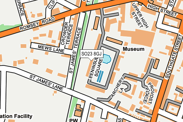 SO23 8GJ map - OS OpenMap – Local (Ordnance Survey)