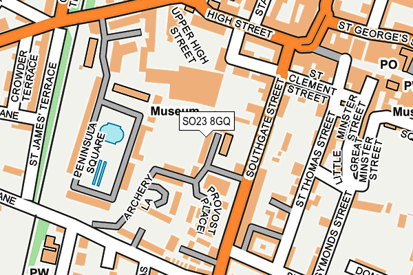 SO23 8GQ map - OS OpenMap – Local (Ordnance Survey)