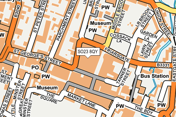 SO23 8QY map - OS OpenMap – Local (Ordnance Survey)
