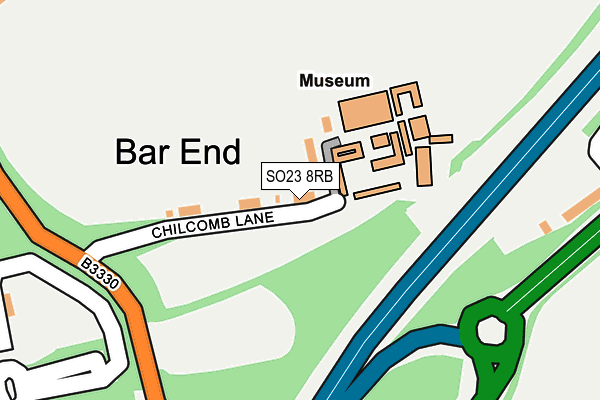 SO23 8RB map - OS OpenMap – Local (Ordnance Survey)