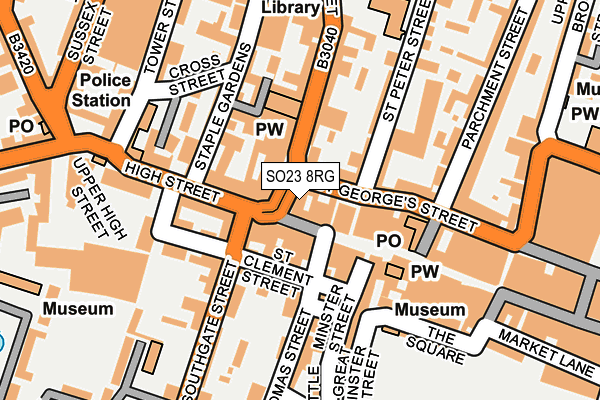 SO23 8RG map - OS OpenMap – Local (Ordnance Survey)