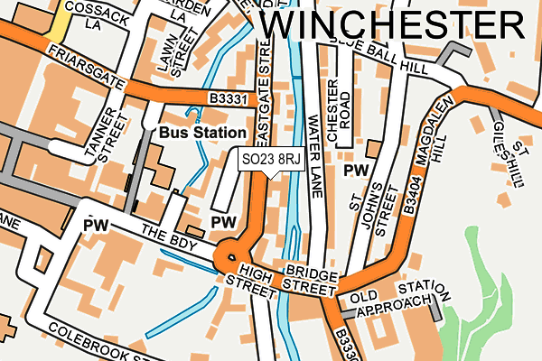 SO23 8RJ map - OS OpenMap – Local (Ordnance Survey)