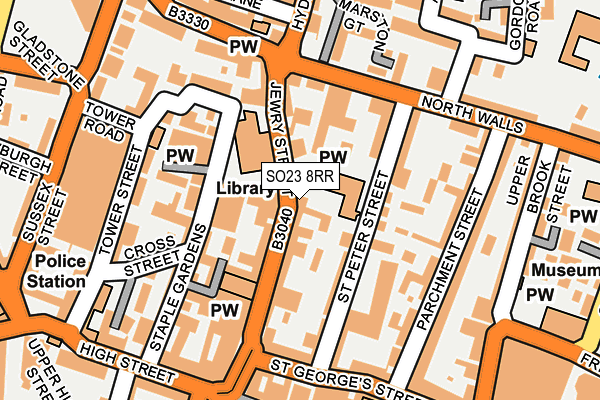 SO23 8RR map - OS OpenMap – Local (Ordnance Survey)